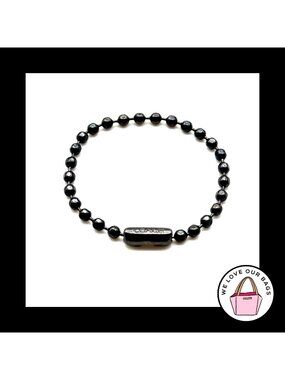 NEW 5" COACH Embossed 2.4mm Gunmetal Gray Ball Chain for Bag Hang Tag Charm Fob